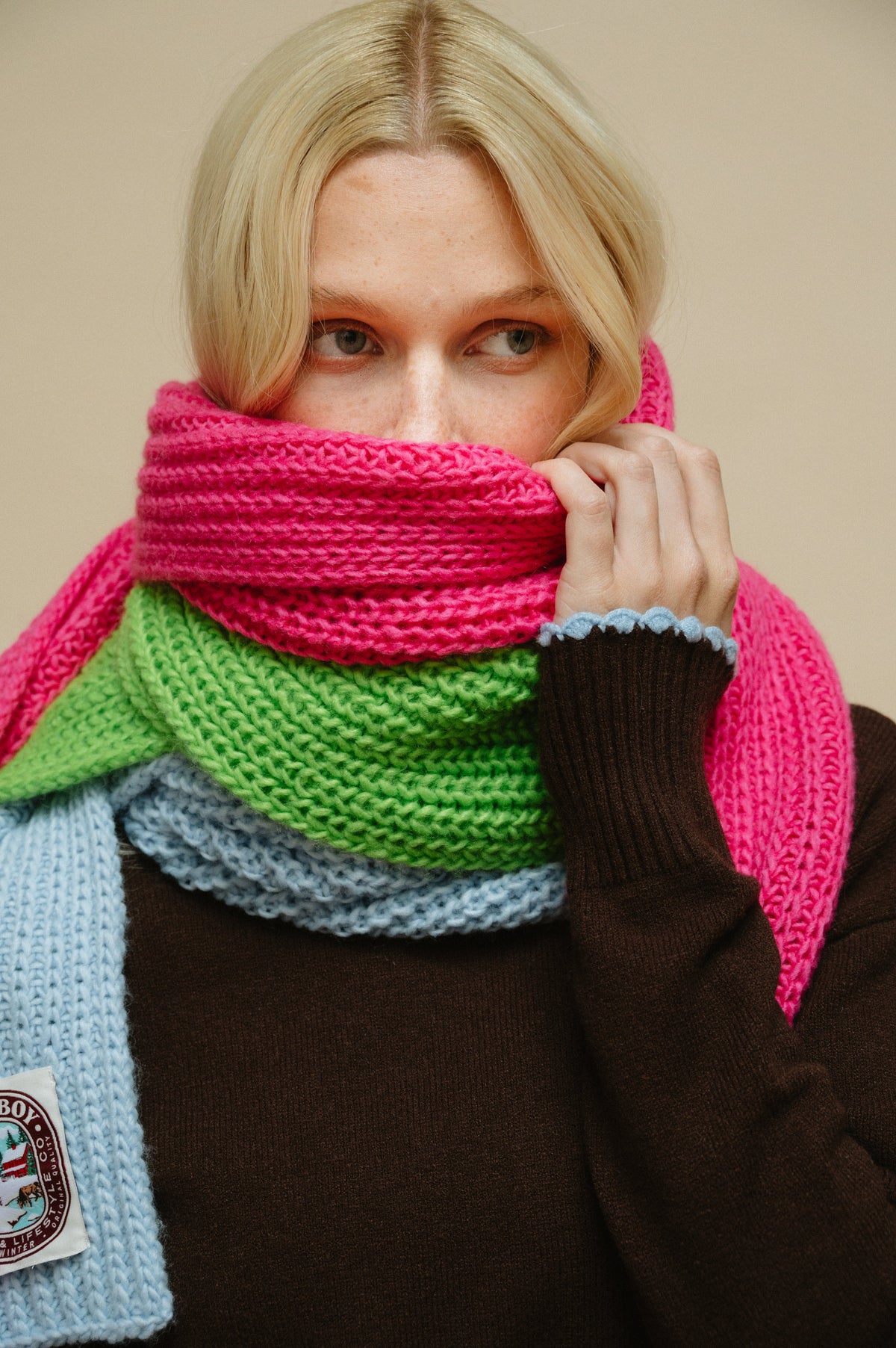 Winter Scarf - Lime Green