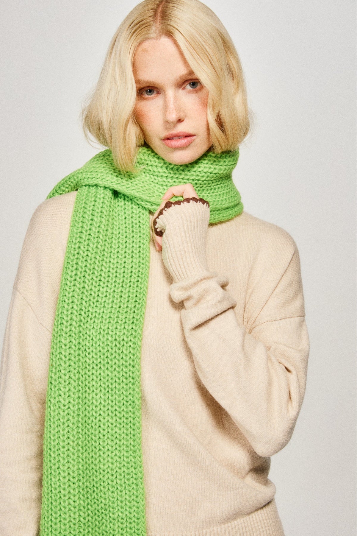 Winter Scarf - Lime Green