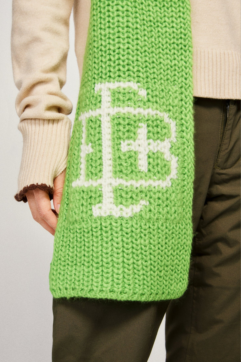 Winter Scarf - Lime Green