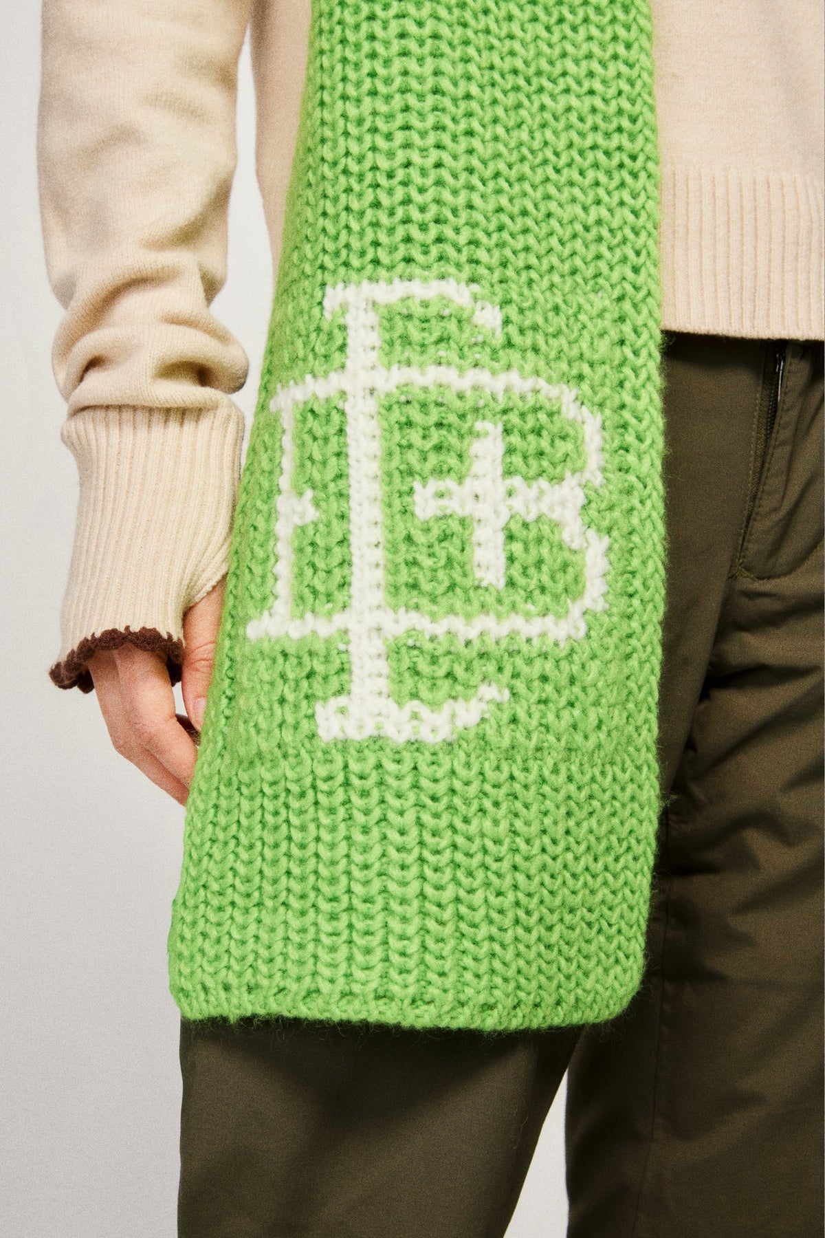 Winter Scarf - Lime Green