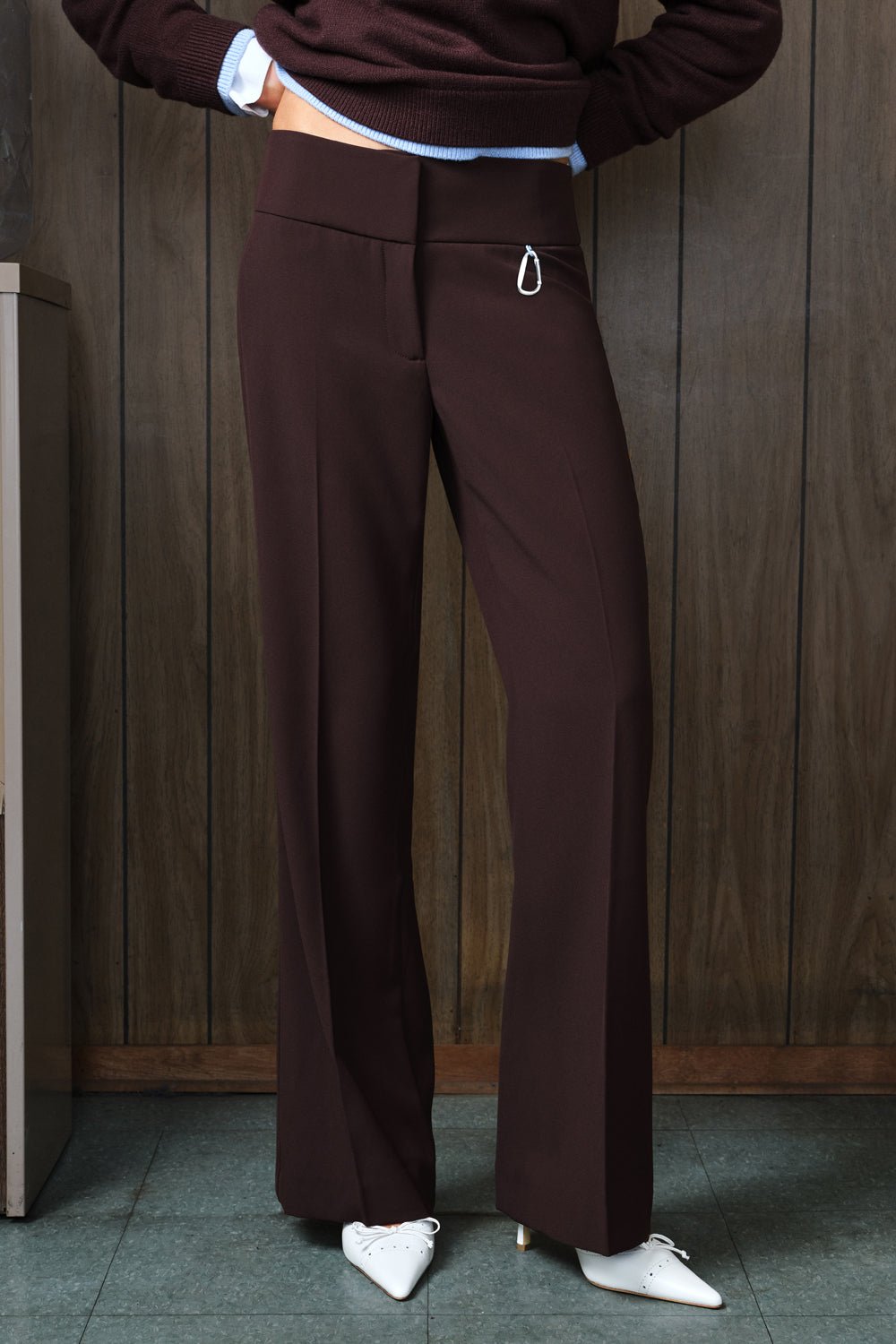 The Low Rise Executive Pant - Brown Bear