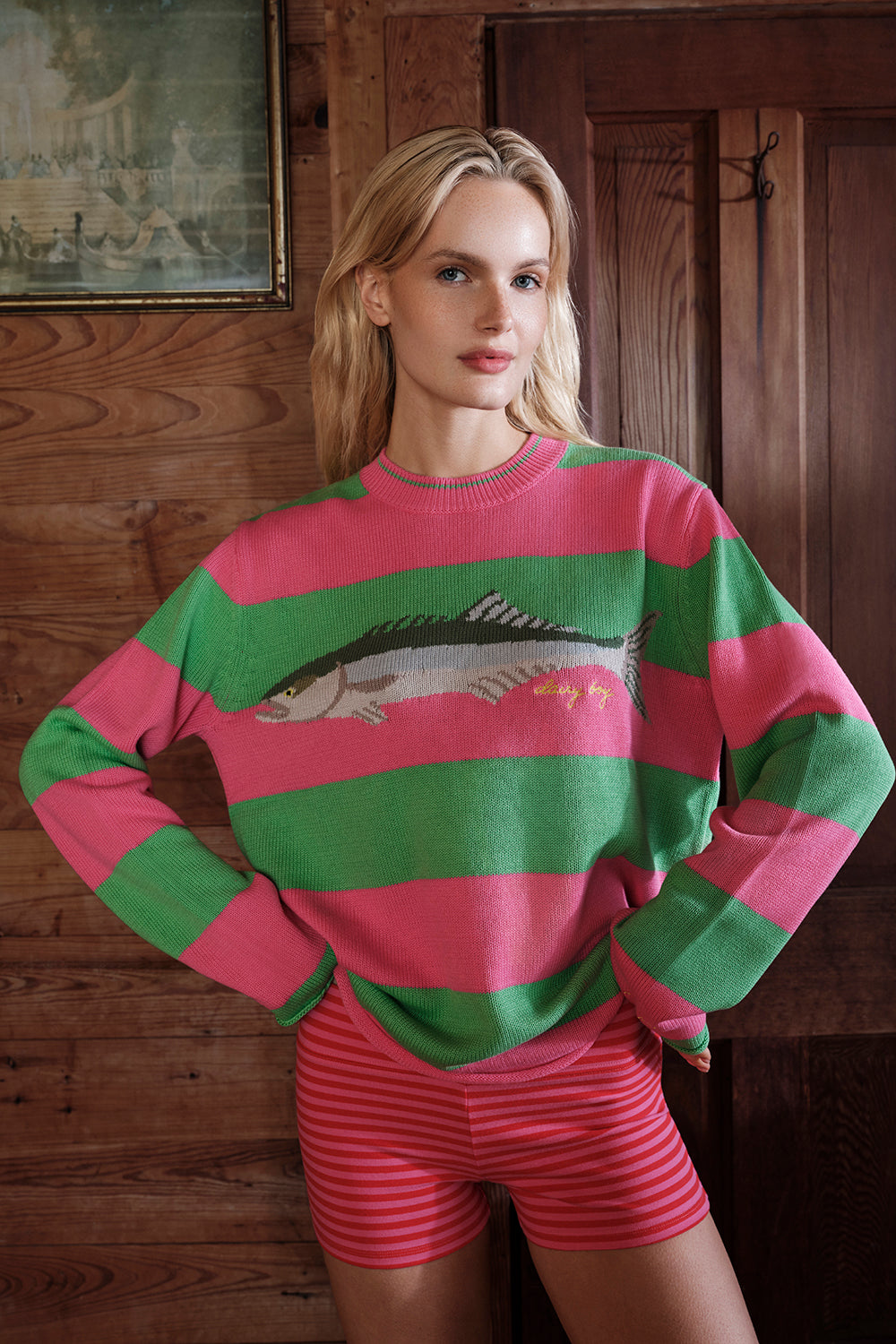 Bluefish Sweater - Watermelon Stripe