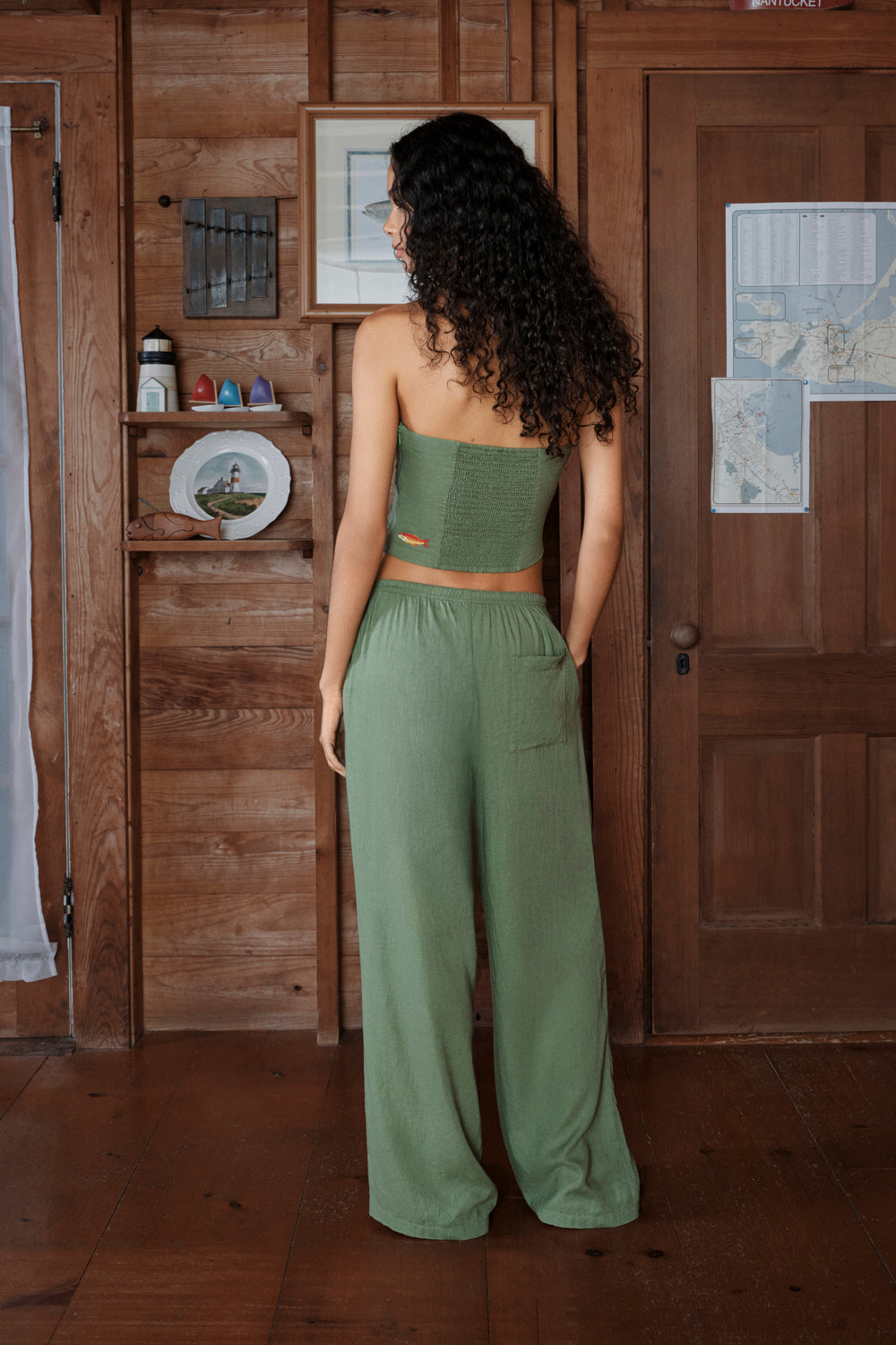 Everyday Linen Pant - Fern