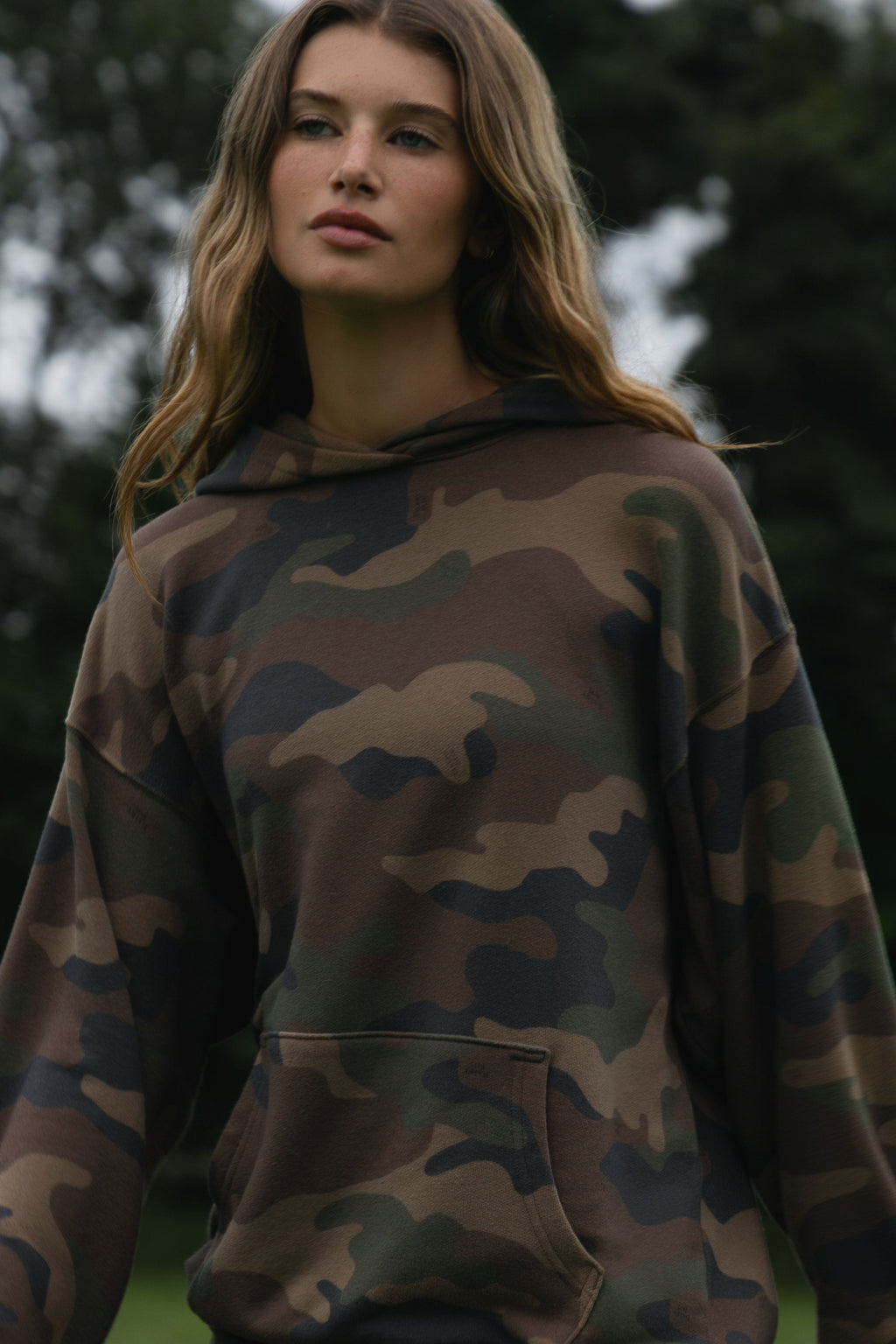 The Oversized Hoodie - Decoy Camo in Earth