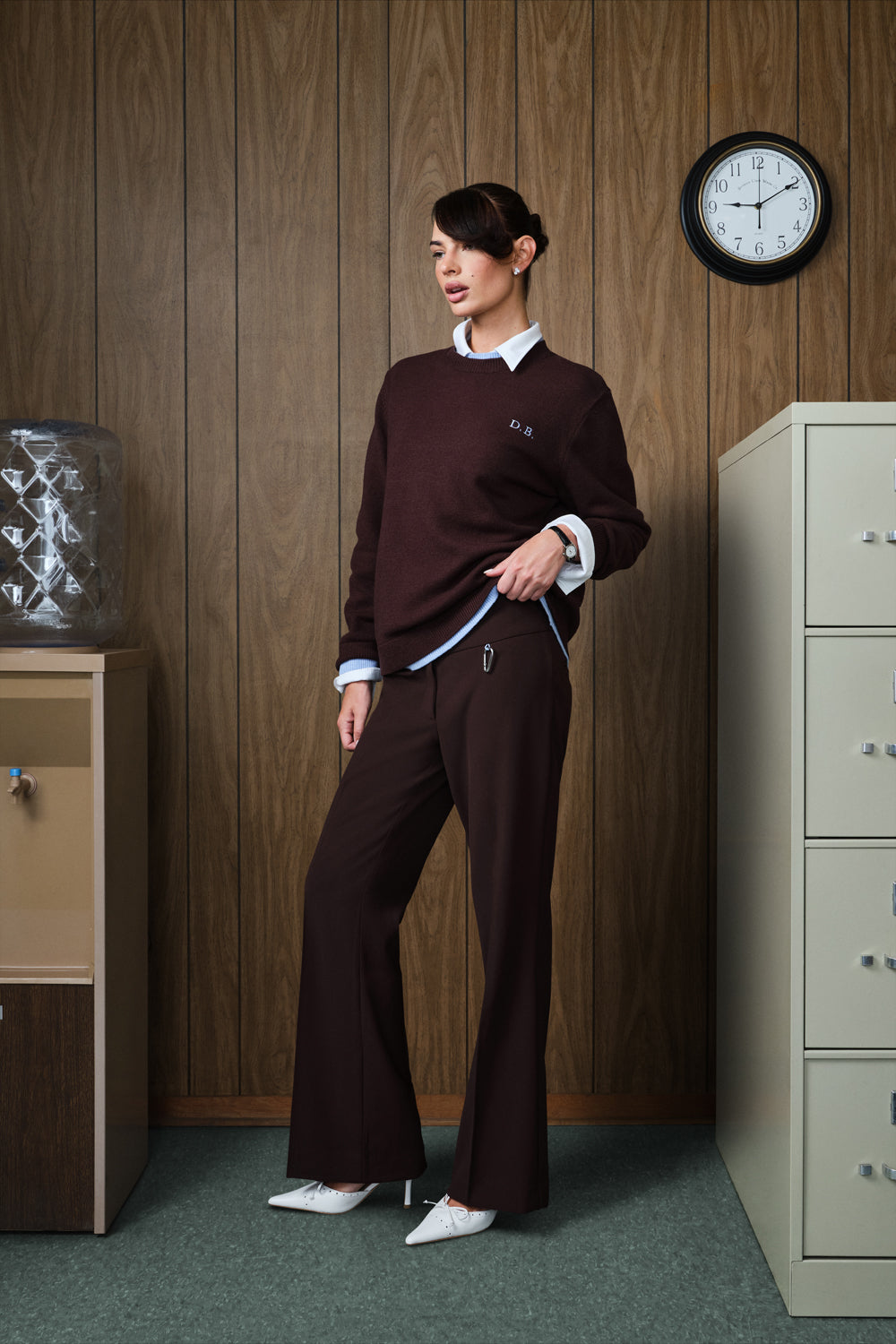 The Low Rise Executive Pant - Brown Bear