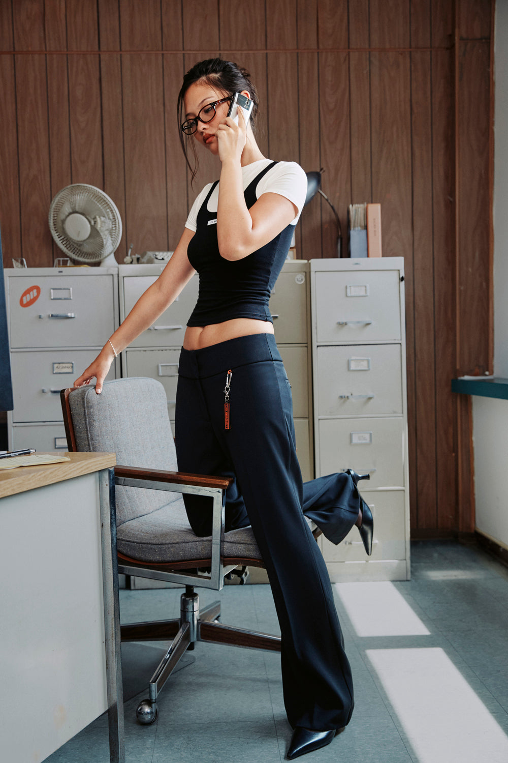 The Low Rise Executive Pant - True Black