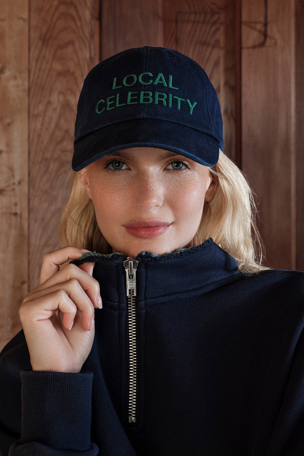 Oversized Quarter Zip - Classic Navy
