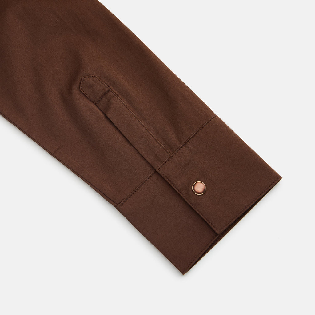 Tailored Pearl Snap Top - Tuscan