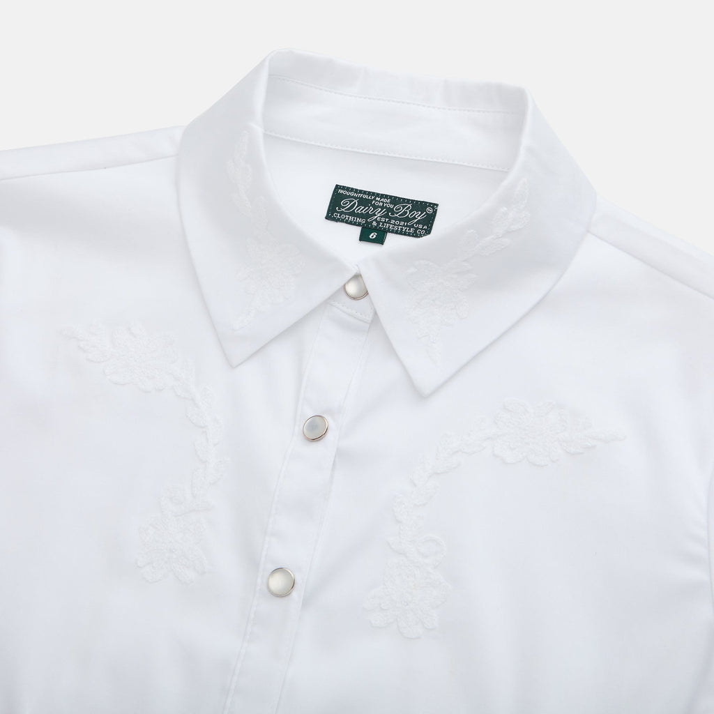 Tailored Pearl Snap Top - Goose