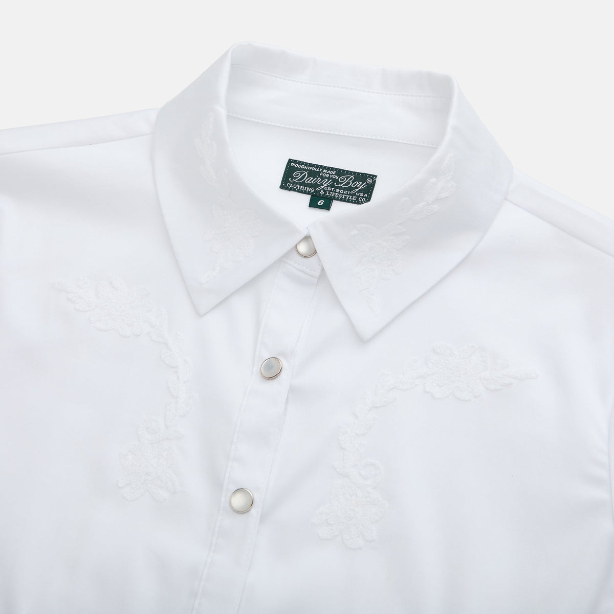 Tailored Pearl Snap Top - Goose
