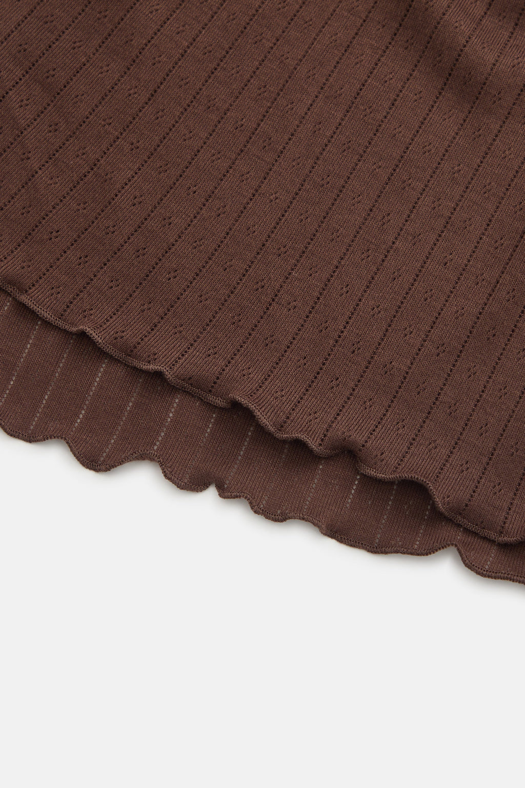 Pointelle Sleep Short - Chocolate