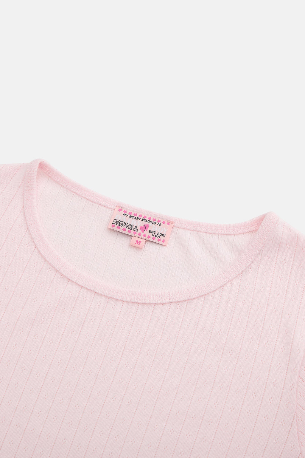 Pointelle Sleep Tee - Blush