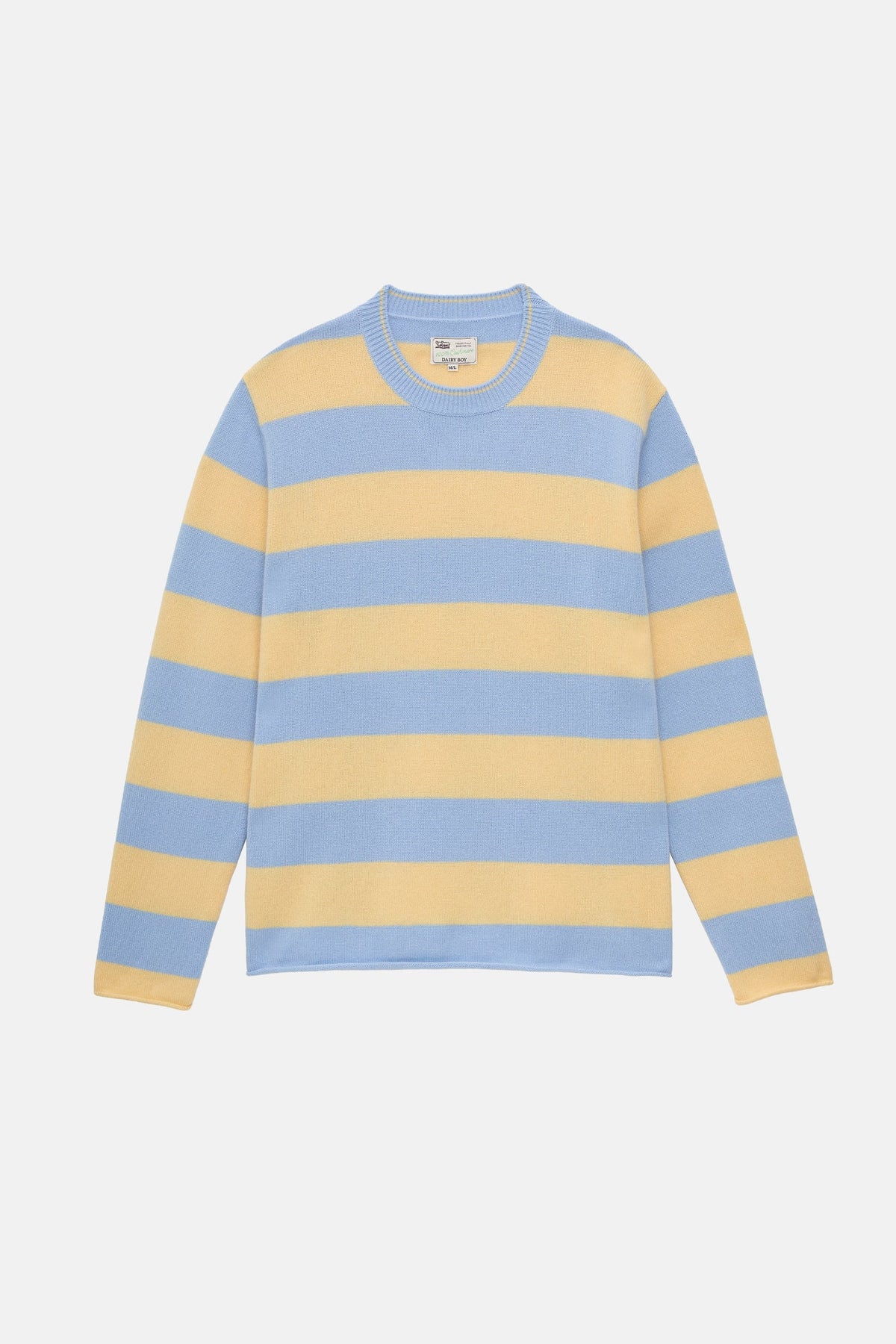 The Cashmere Pullover - Bluebird Stripe