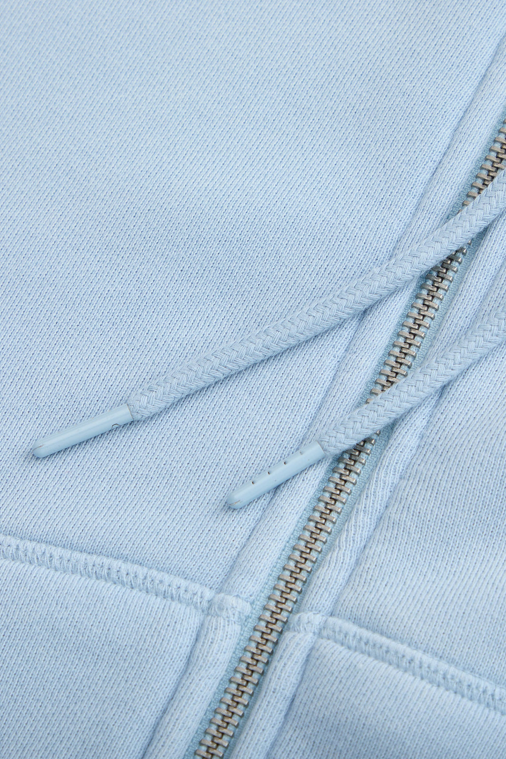 Milk Bottle Cropped Zip Up - Icy Blue
