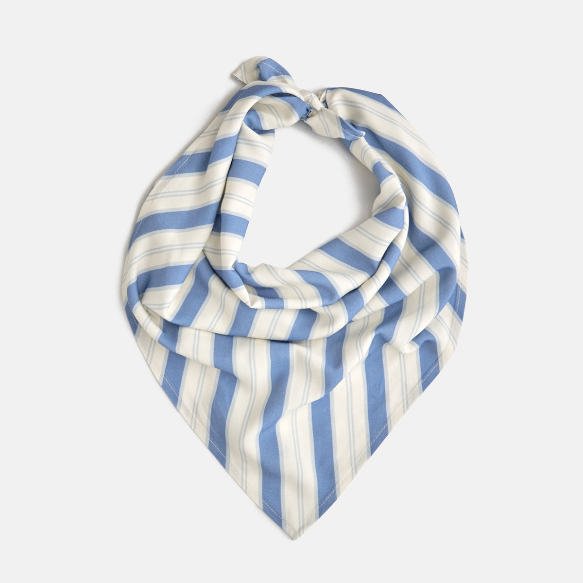 Garden Bed Headscarf - Blue Pinstripe