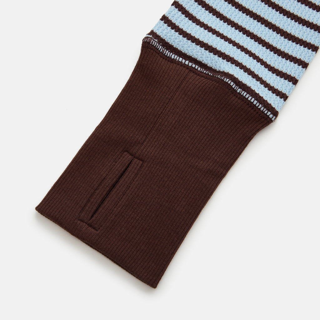 The Everyday Thermal - Blue and Brown Pinstripe