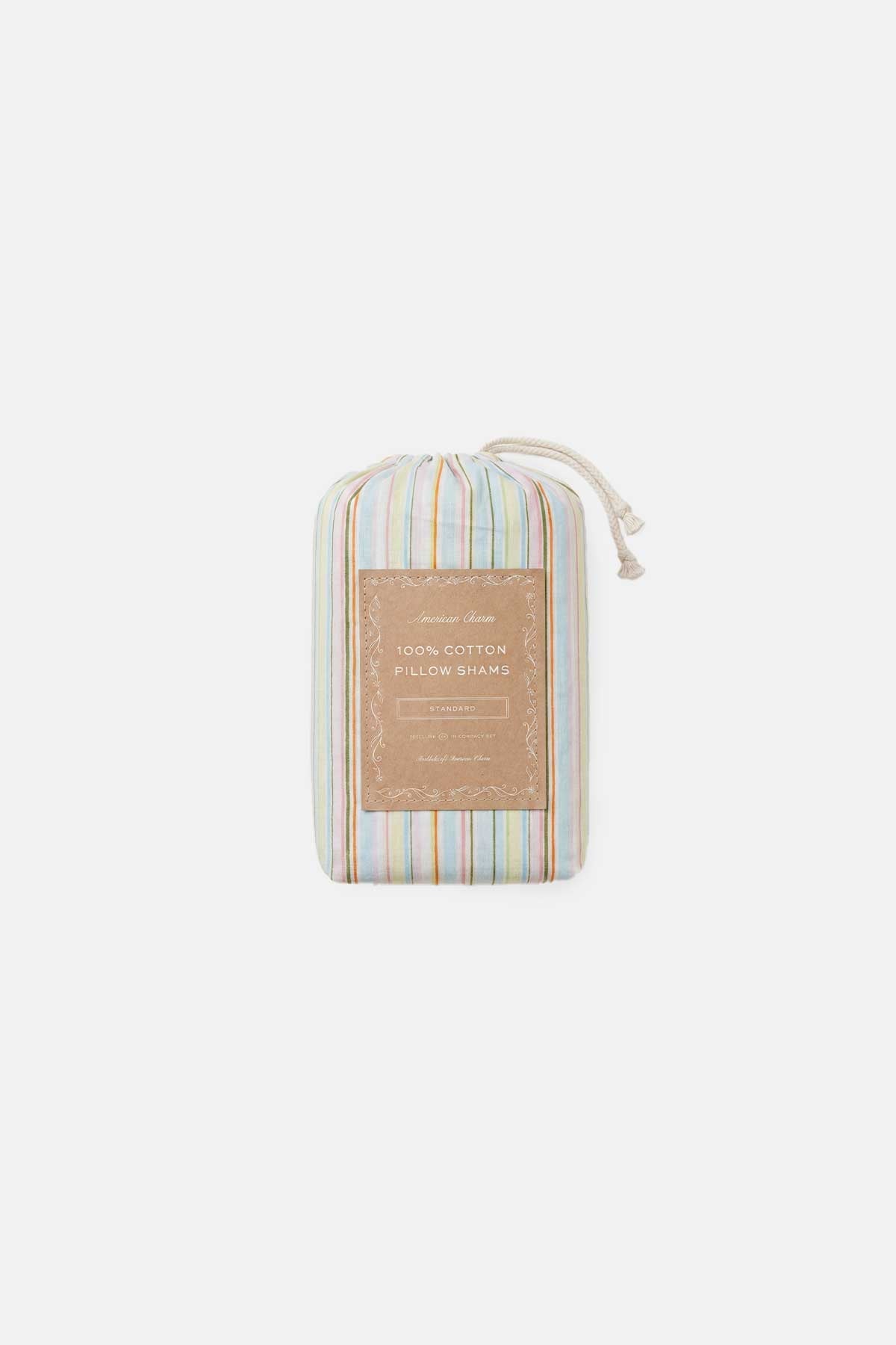 Farm Friends Sham Set - Ribbon Stripe