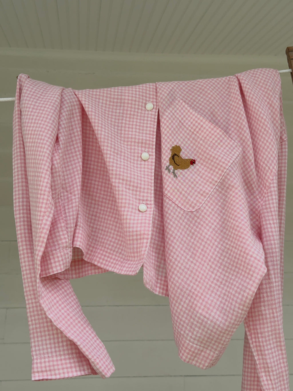 Farm Friends Sleep Set - Rooster in Pink Gingham