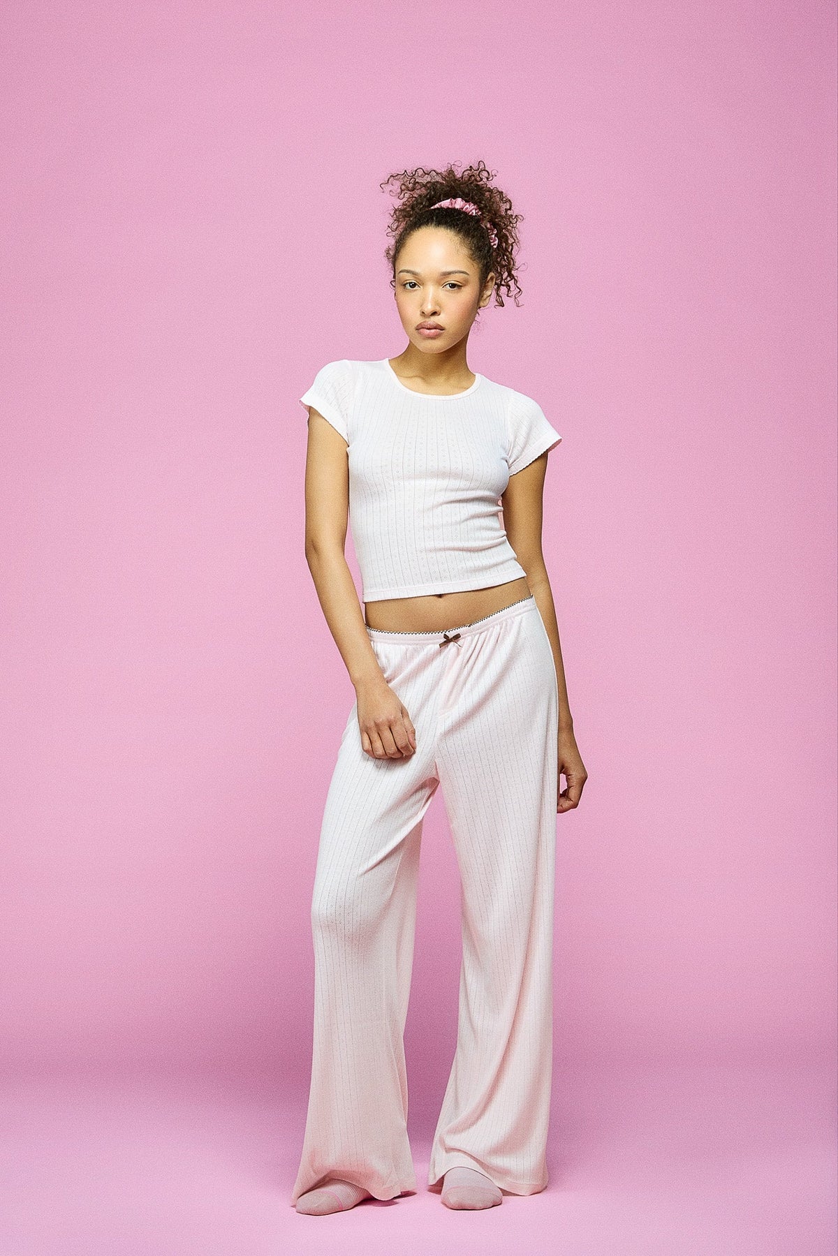 Pointelle Sleep Pant - Blush