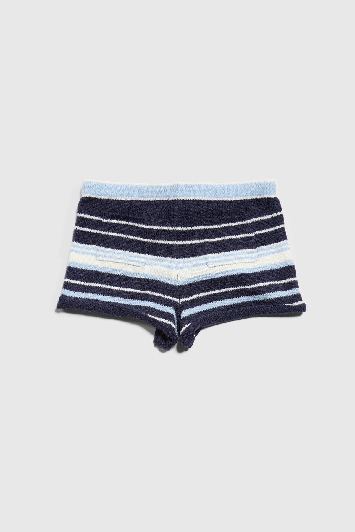 Surfside Striped Knit Shorts - Ocean Blue